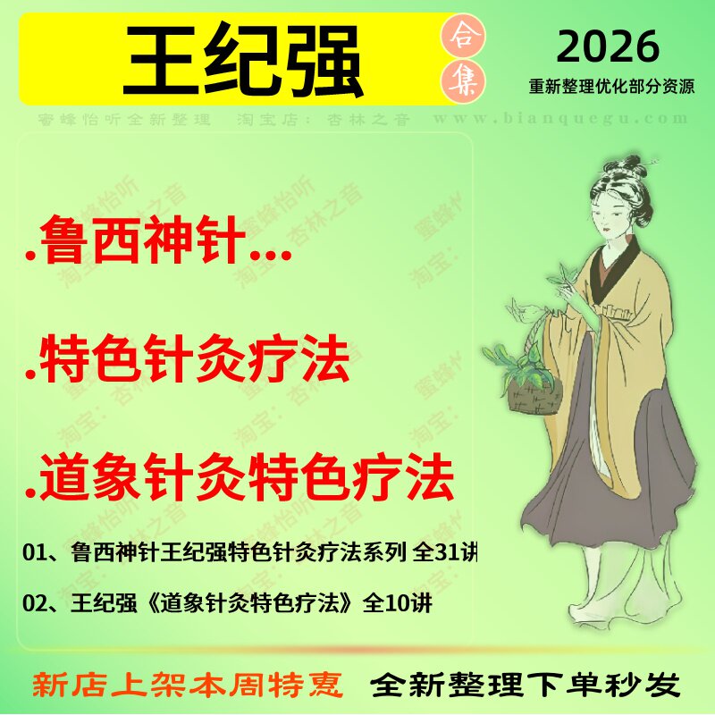 王纪强鲁西神针道象特色针灸疗法中医视频全套赠电子资料