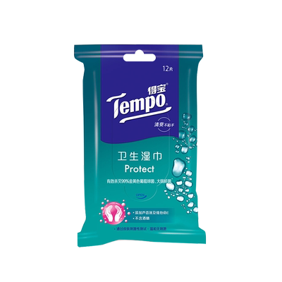 Tempo独立装不含酒精卫生湿巾