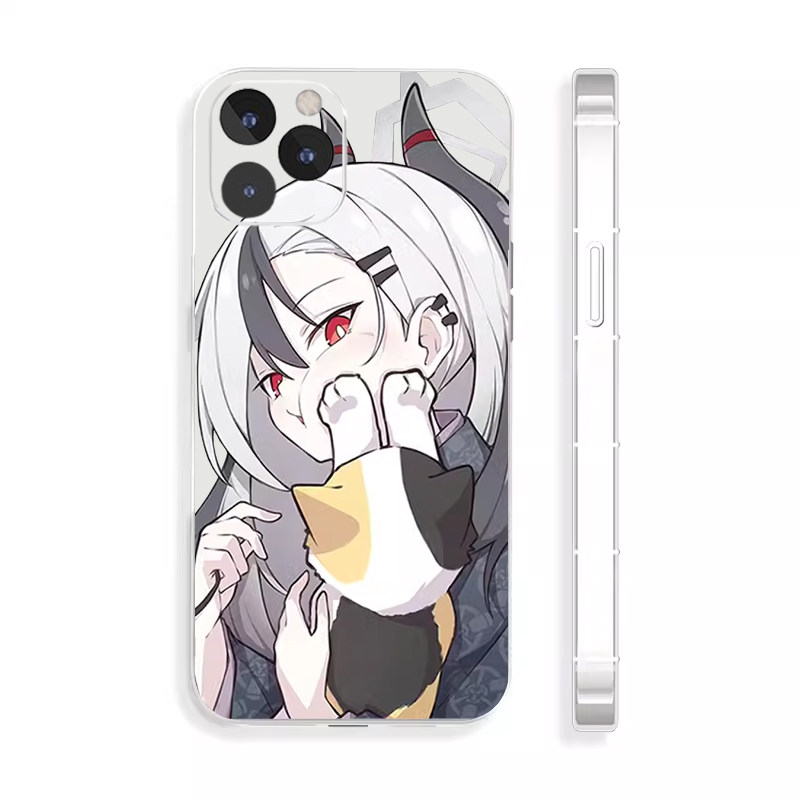 碧蓝档案佳代子猫猫推脸可爱甜美少女心小香风苹果XR手机壳适用于11pro小米10OPPOa57红米k60荣耀play7iQOOne