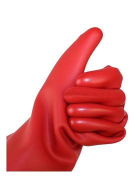 双安0级5KV带电作业用绝缘手套1000V电工绝缘乳胶手套红色8码1付