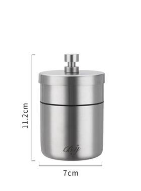 B&y新款304不锈钢烟灰缸车载烟缸带盖不锈钢烟缸垃圾桶便携式个30