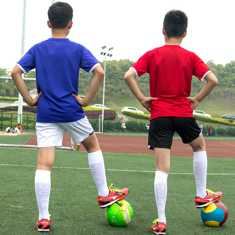 릭 어린이 축구 유니폼 정장 반팔 소년 소녀 청소년 초등학교 축구 팀 유니폼 저지 트레이닝 복