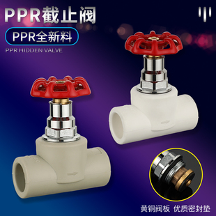 ppr阀门升降式球阀20/25/32/4分6分1寸截止阀PPR水管开关阀门配件