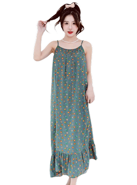 吊带睡裙雁策棉绸女款小清新甜美