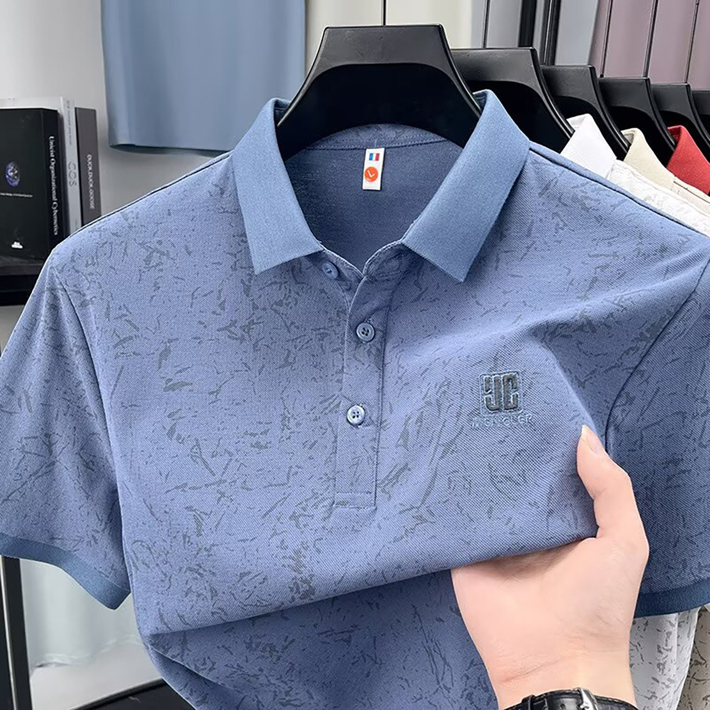 宏嫩好物保罗男装高档印花Polo衫夏季男士翻领短袖T恤半袖体恤衫