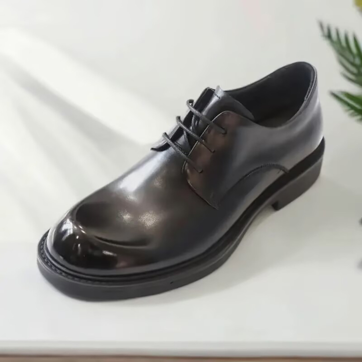 宏商好物男鞋休闲圆头德比鞋春秋男士款透气商务皮鞋百搭正装鞋子