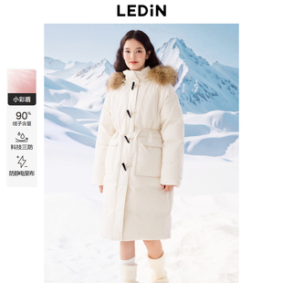 【三防】乐町中长款毛领面包羽绒服女冬季保暖加厚