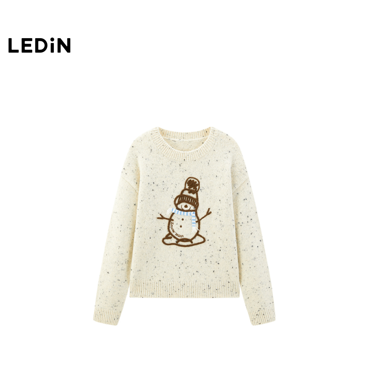【商场同款】乐町点点雪人图案套衫冬季新款毛衣C1EEE4418