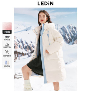 【三防】乐町中长款工装面包羽绒服女冬新款抗静电御寒羽绒服