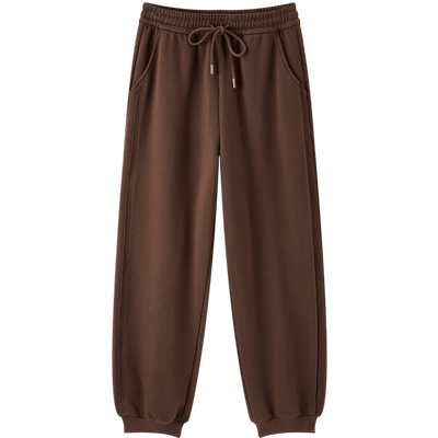 乐町美拉德风休闲束脚裤女秋冬新款垂感抽绳松紧设计长裤