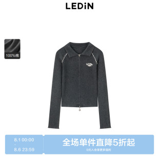 新款 年秋季 商场同款 外套C2EDE3501 乐町水洗polo针织开衫