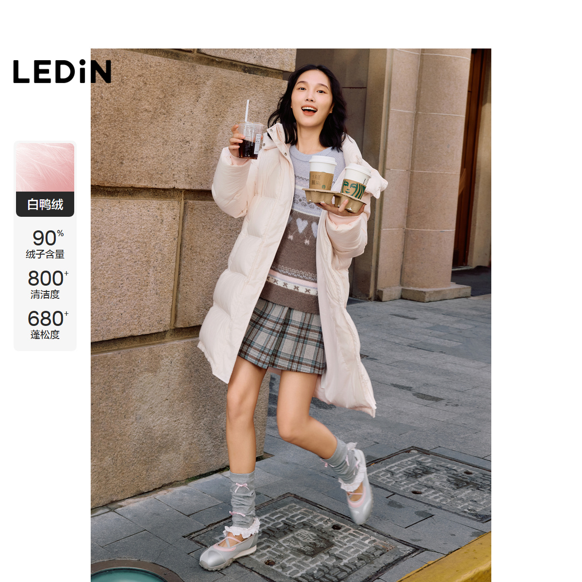 【LOTSYOU联名】乐町商场同款羽绒服冬季新款保暖外套C1ACE4426