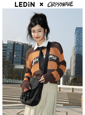 【断码清仓】条纹套装女春夏POLO领长袖C1EED2102