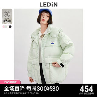 乐町大口袋工装羽绒服休闲新款短款羽绒服女冬季宽松小个子时尚