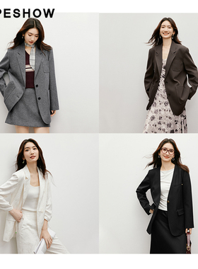 红袖outlets西装合集春夏宽松职场通勤气质外套hopeshow