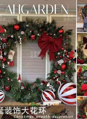 2026圣诞节松枝超大花环圈装饰