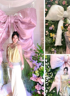 闪光蝴蝶结大型店铺橱窗道具背景墙网红打卡点生日派对婚礼装饰