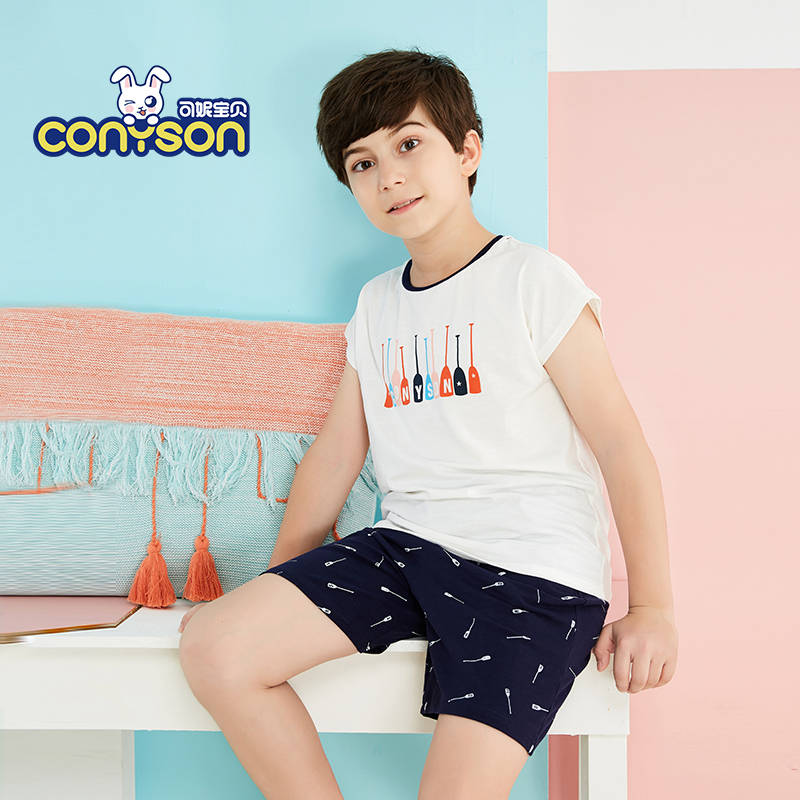 童装儿童短袖T恤套装男童纯棉短裤2019新款3-13岁中小童简约夏装9在类目 童装/婴儿装/亲子装, T恤中 - 来自Buy2taobao.com提供专业的淘宝代购服务
