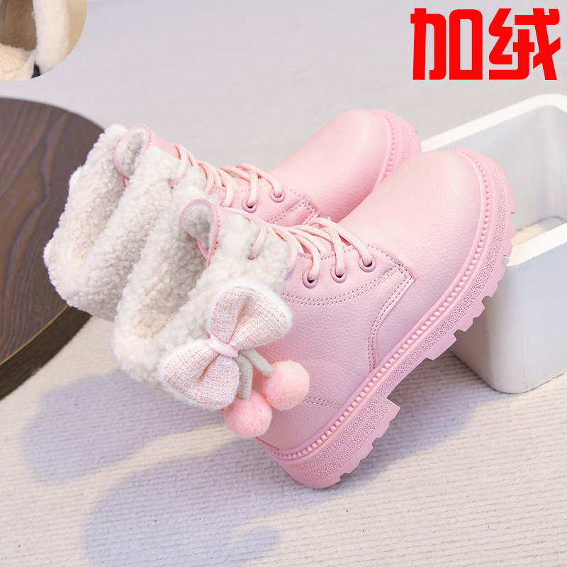 女童棉靴加绒甜美公主马丁靴2025冬季新款女宝短靴中大童保暖加厚,童鞋/婴儿鞋/亲子鞋,棉靴,淘宝优惠券,粉丝福利购,淘宝优惠卷