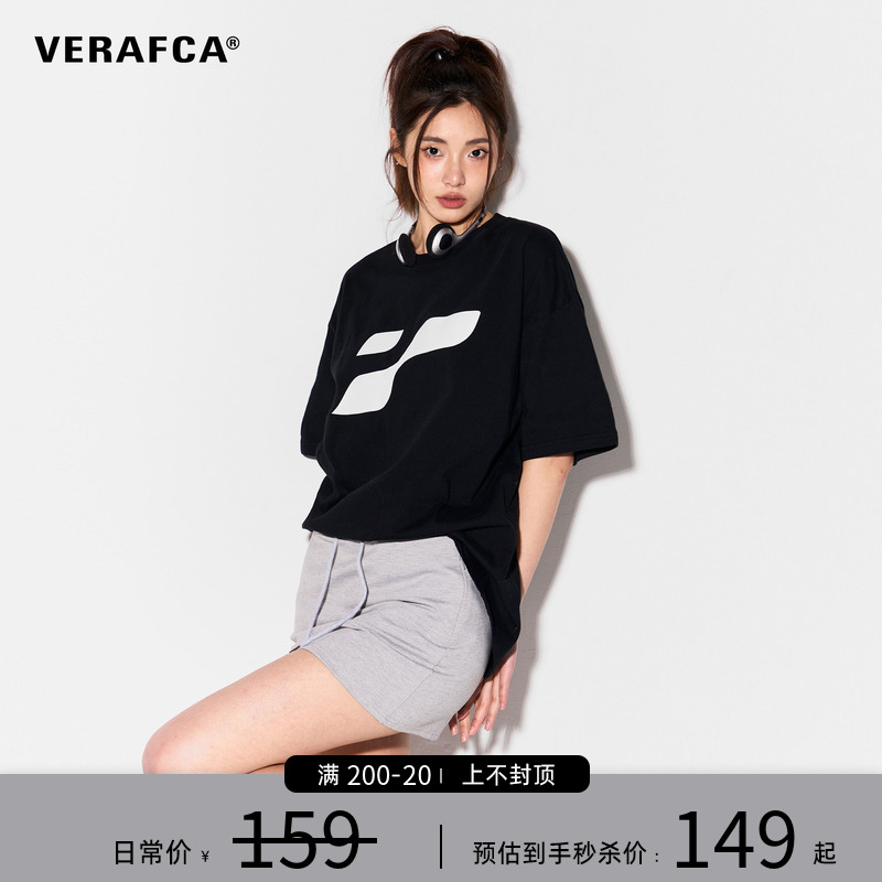 VFC/VERAF CA 基础V标印花t恤美式复古简约短袖百搭休闲情侣上衣 男装 T恤 原图主图