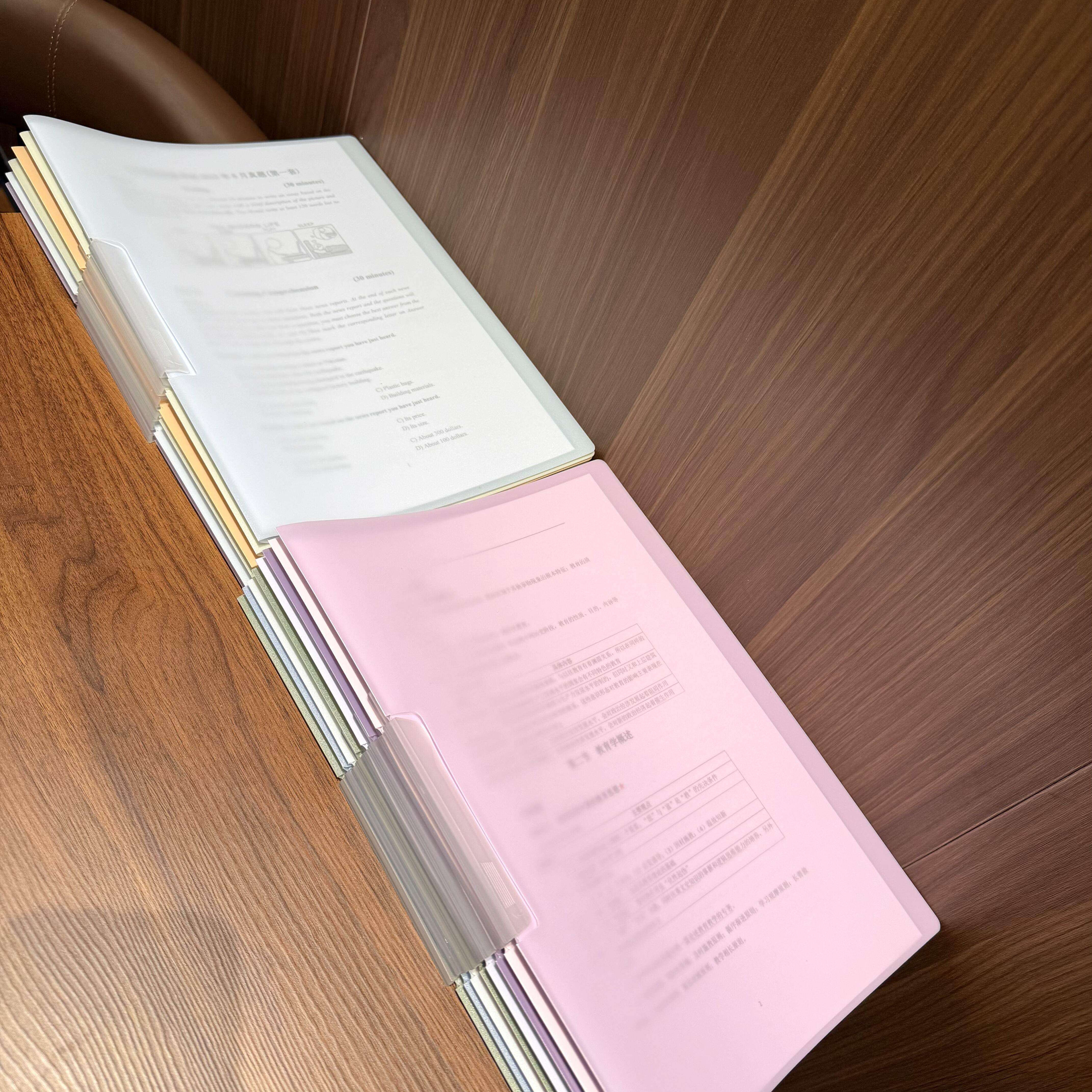 文件夹a4资料夹试卷收纳透明拉杆收纳架半无纸化备考神器文件整理