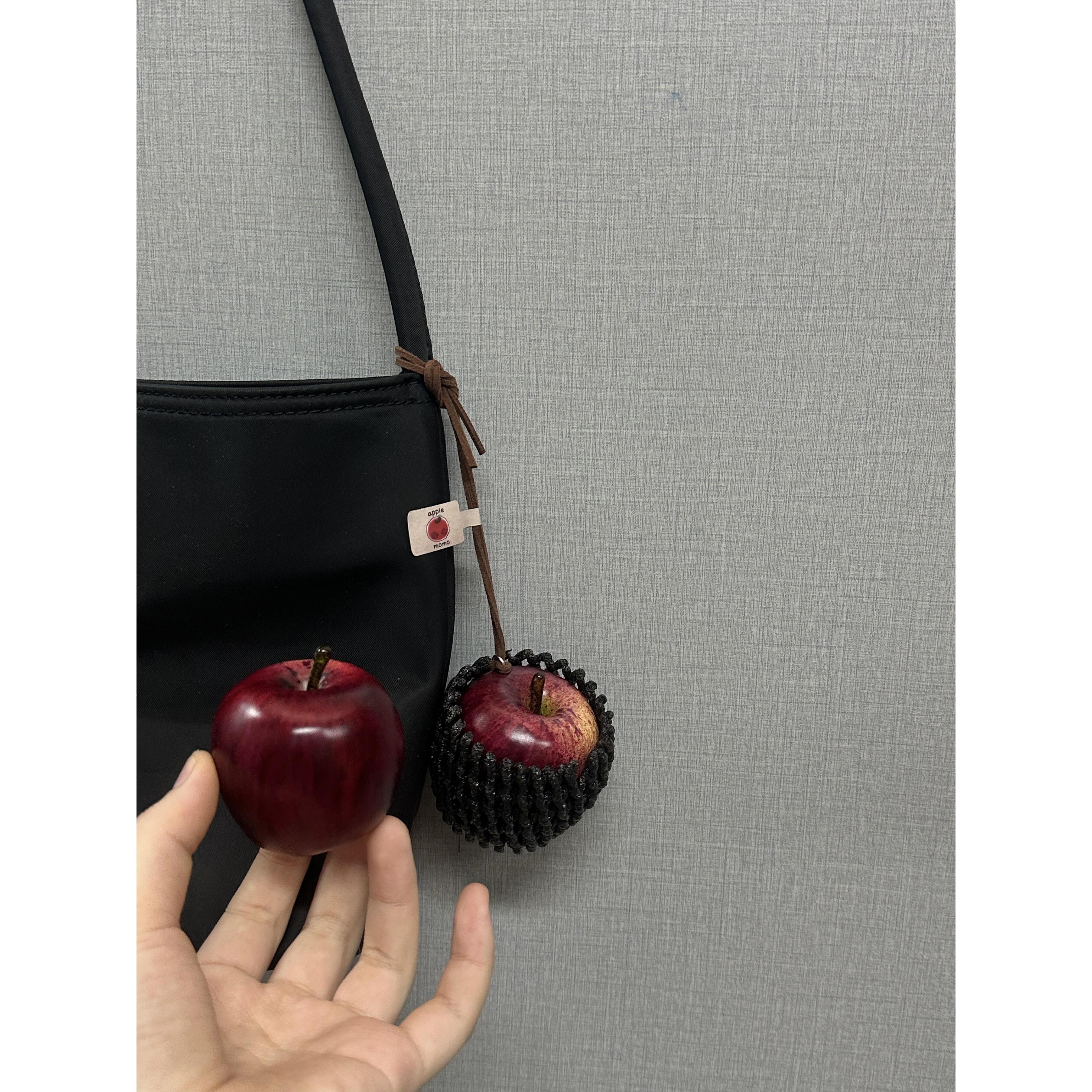 【包你苹安】圣诞节装饰挂件仿真苹果包包挂件可爱钥匙扣好运挂件