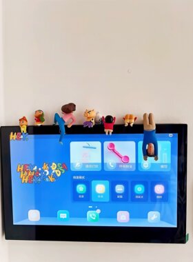 【新家の小角落】蜡笔小新可视门铃装饰摆件入户可视电话面板玄关