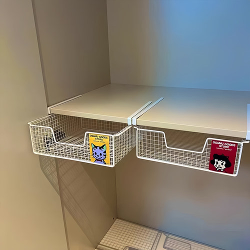 【收纳神器】免打孔收纳篮衣柜悬挂式抽屉挂篮家用宿舍铁艺置物架