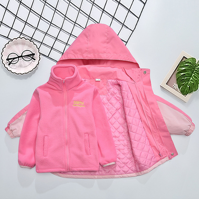 加厚加棉加绒三合一可拆卸冲锋衣