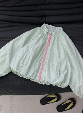 童装女童双层原纱轻薄防晒衣2026夏季新款儿童透气防晒服外套