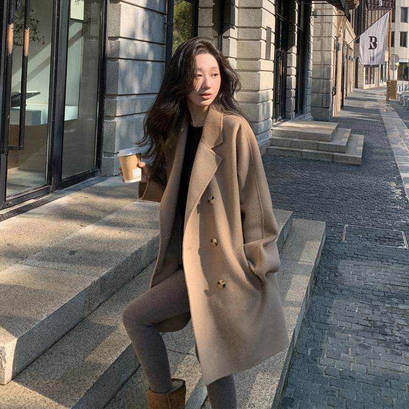 双面羊绒大衣中长款羊毛呢外套