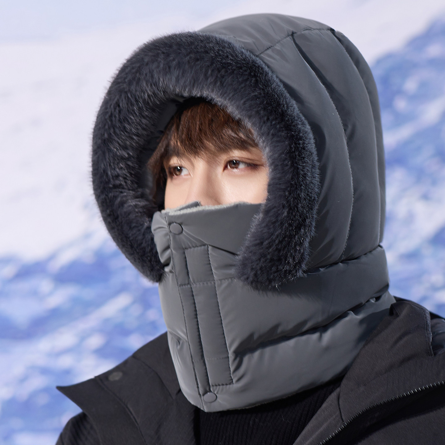 冬季骑行保暖帽加厚棉帽男士骑车