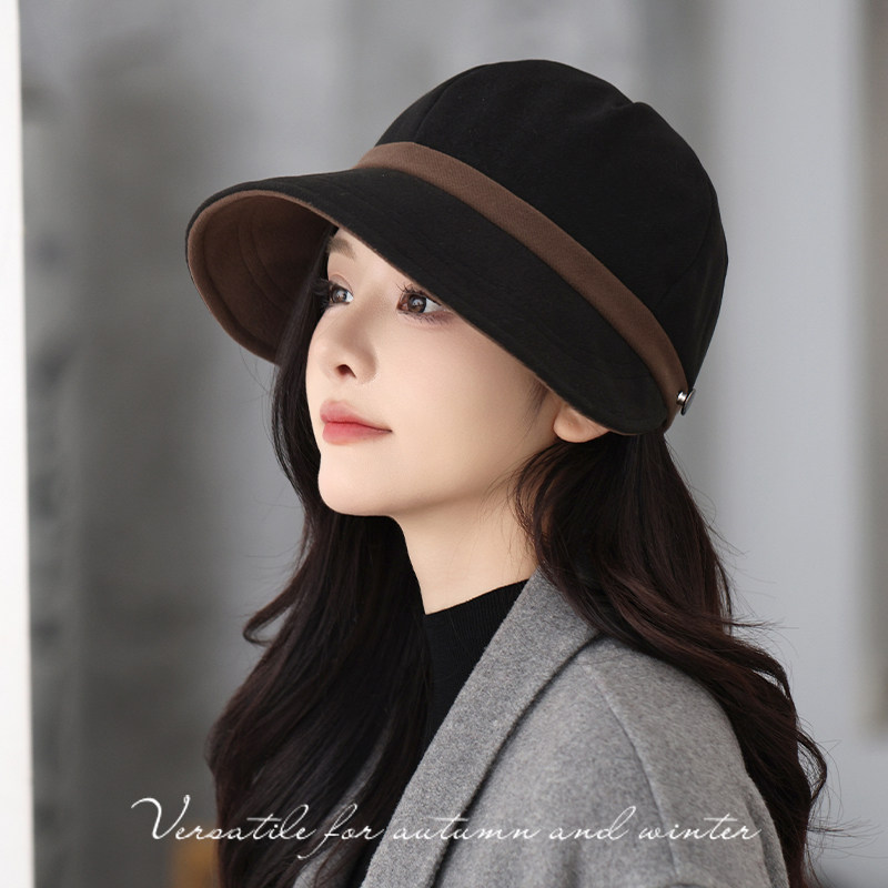 渔夫帽子女2025新款秋冬韩版百搭时尚简约显脸小鸭舌盆帽可挂口罩,服饰配件/皮带/帽子/围巾,帽子,淘宝优惠券,粉丝福利购,淘宝优惠卷