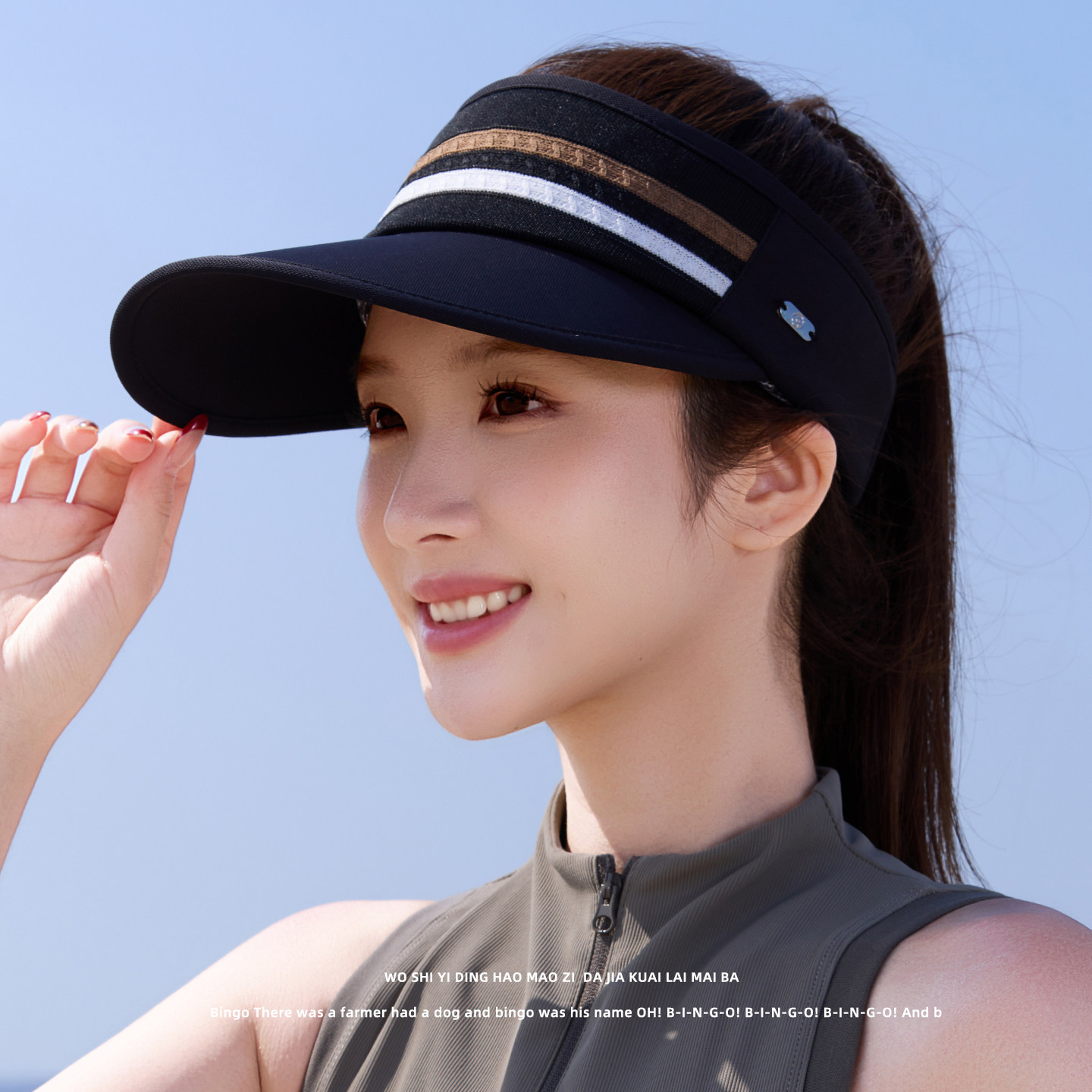 夏季户外运动空顶帽吸汗图片