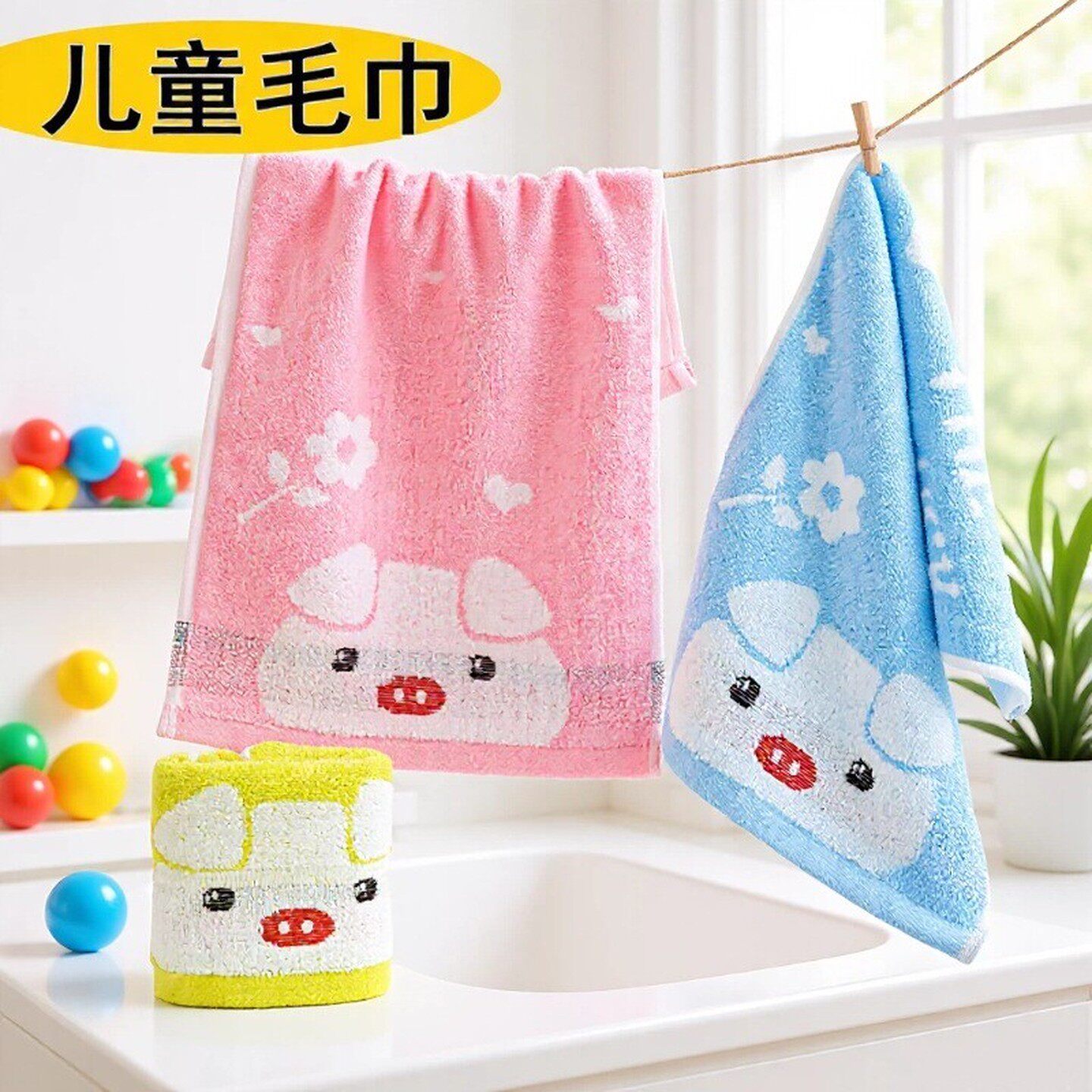 儿童洗脸巾25*50cm擦脸超柔软5-12岁幼儿园小孩宝宝洗澡男女童巾