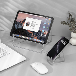 ins风金属平板支架手机桌面懒人不锈钢支撑架铁艺学习架子阅读架