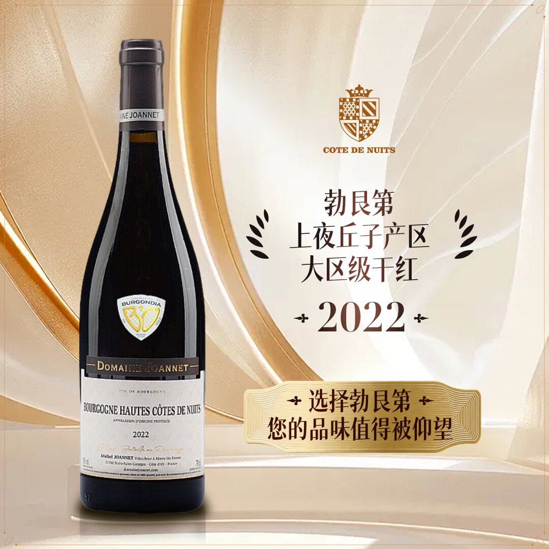 法国勃艮第原瓶进口乔安娜酒庄上夜丘干红口粮酒马年送礼红酒礼盒
