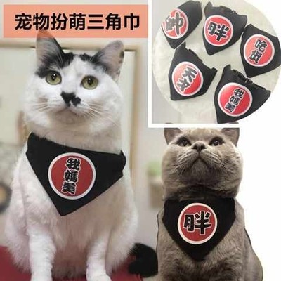 宠物三角巾猫狗口水巾围脖项圈猫咪围巾泰迪脖套嘴围狗狗饰品