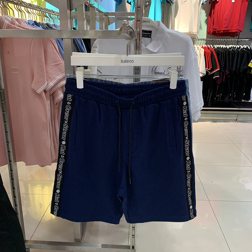 正品班尼路夏季新款短裤男装纯棉航海王运动宽松休闲针织五分短裤