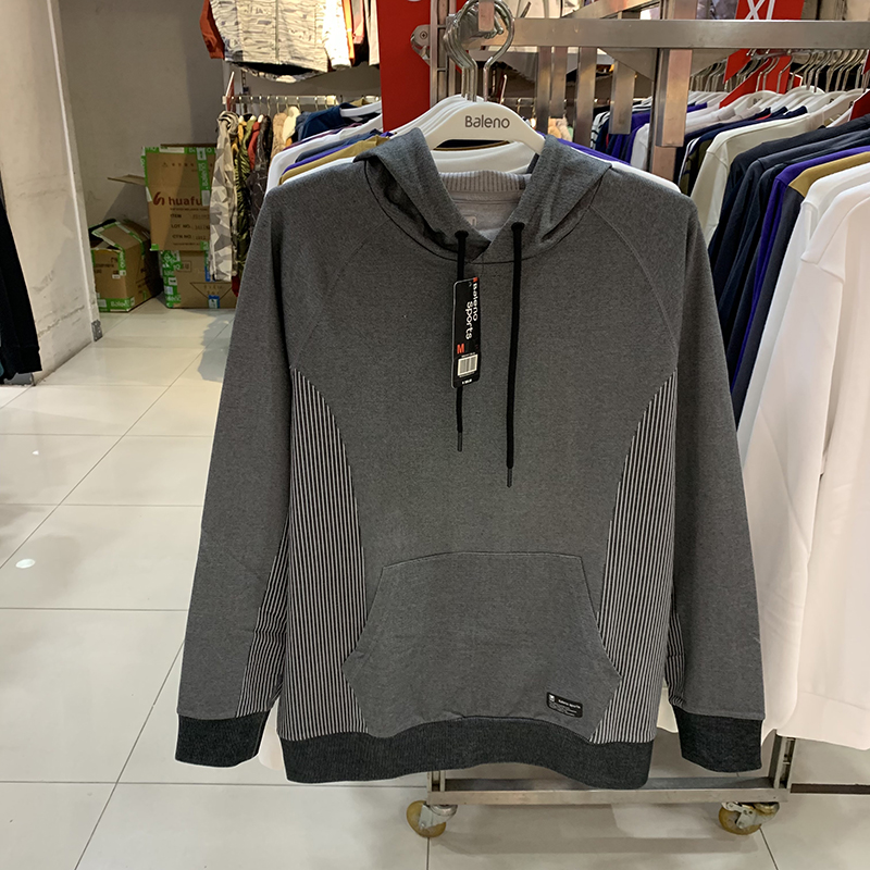 正品班尼路SPORTS男装秋季新品薄款无缝连帽休闲运动卫衣男士上衣