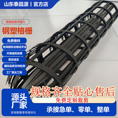 双向钢塑土工格栅PE高强格栅