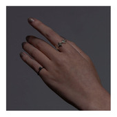 SUTP 冷淡风几何戒指2025新潮开口女食指戒简约百搭潮女