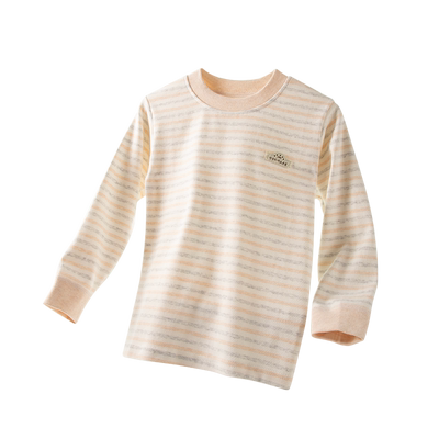 妙当当儿童打底衫纯棉舒绒男童秋冬保暖上衣女童女孩宝宝秋衣单件