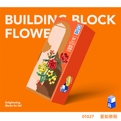 哲高积木花潮玩送女生高