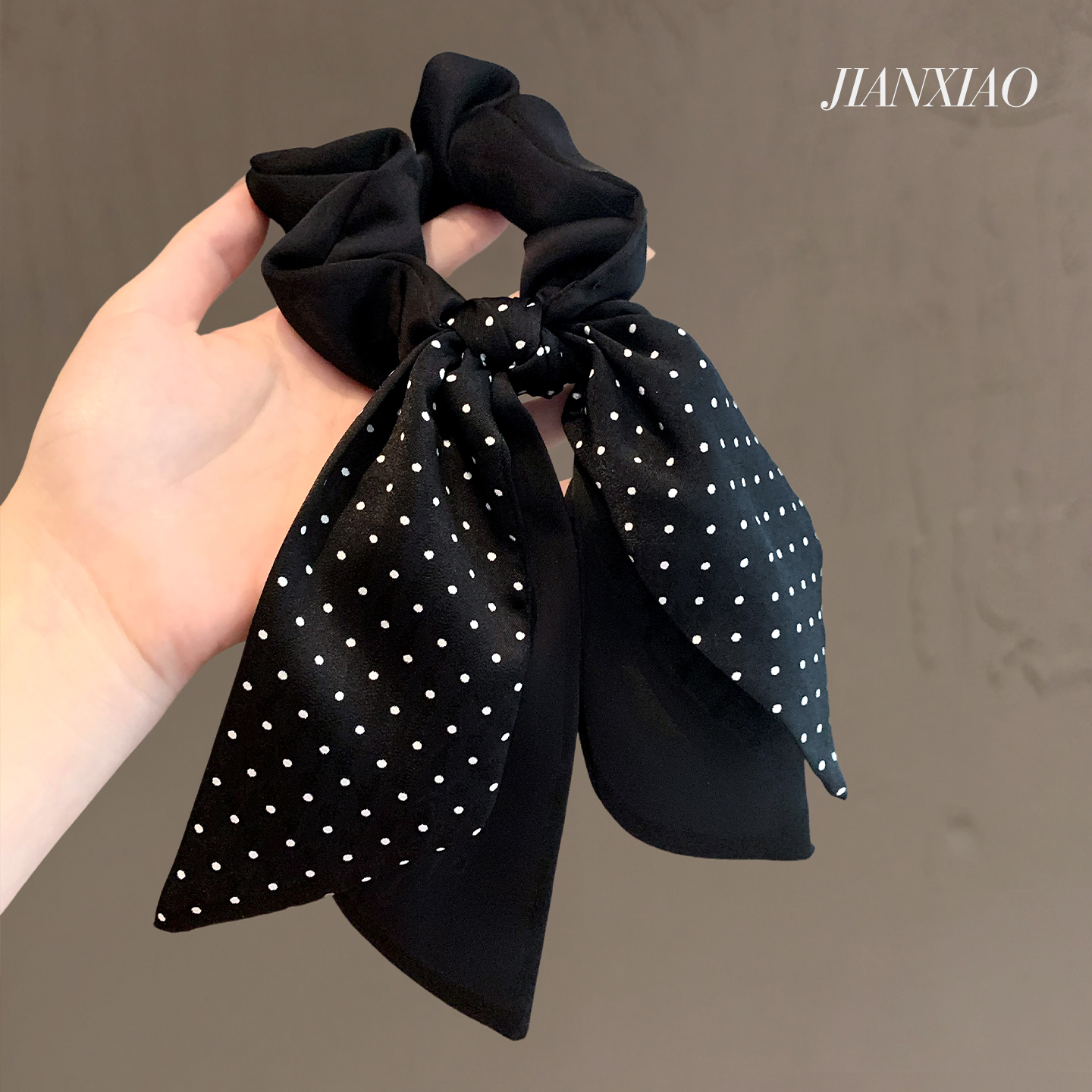 许我耀眼赵露思同款波点弹力发圈许妍大肠蝴蝶结发绳耐用发饰头花