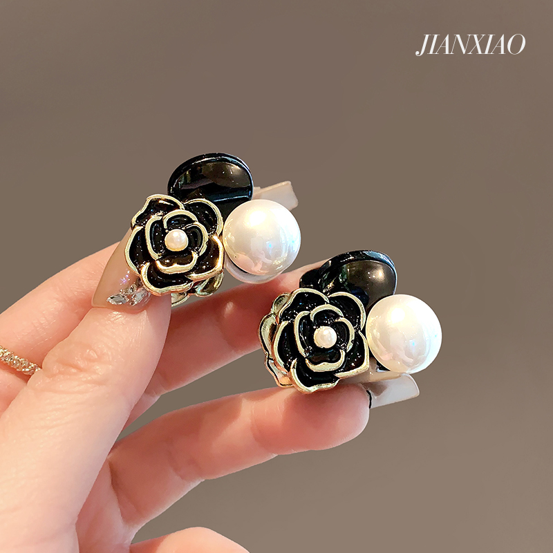 抓夹合金日韩山茶花发夹