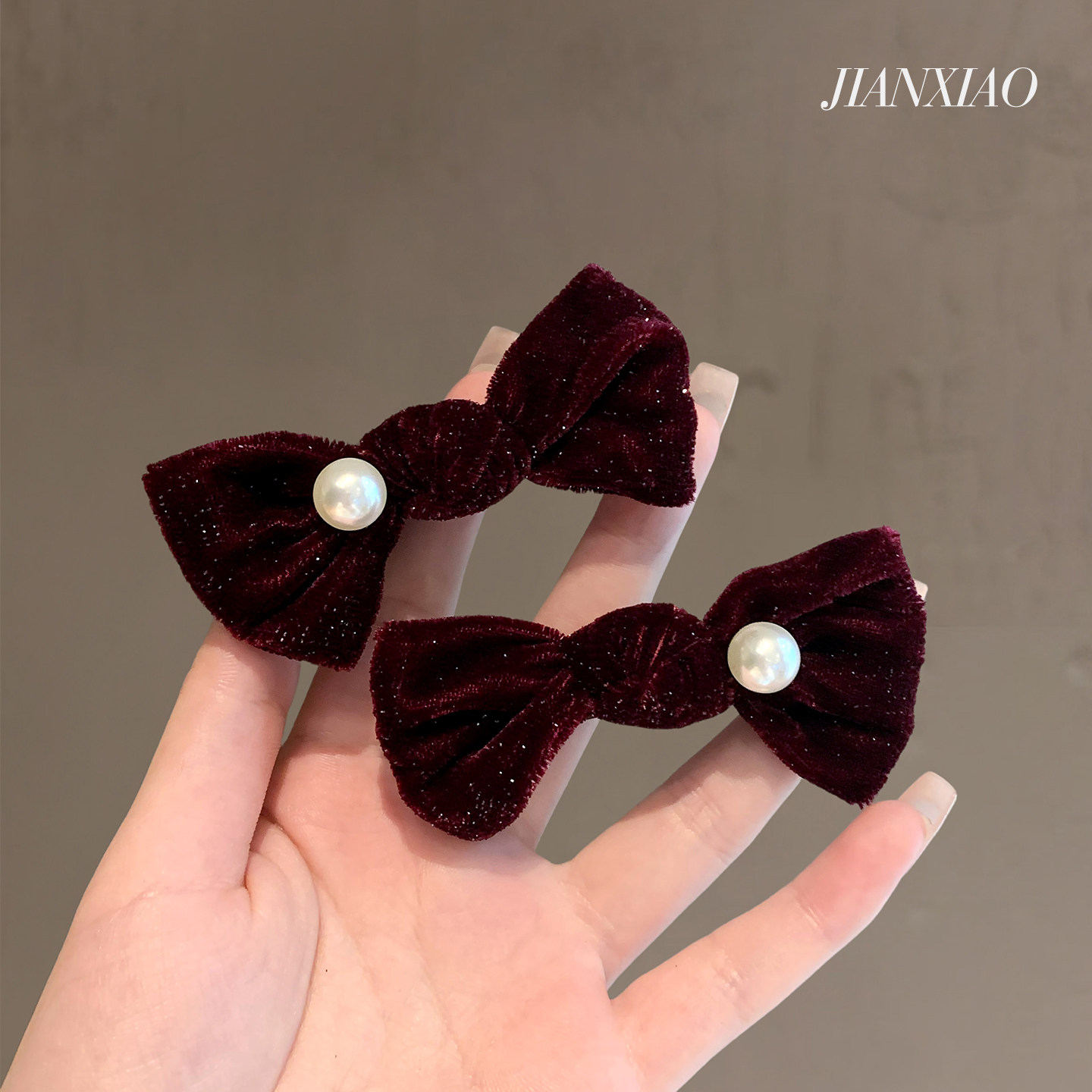 复古红色丝绒蝴蝶结懒人鸭嘴夹优雅珍珠侧边夹甜美碎发刘海夹抓夹,饰品/流行首饰/时尚饰品新,发饰,淘宝优惠券,粉丝福利购,淘宝优惠卷