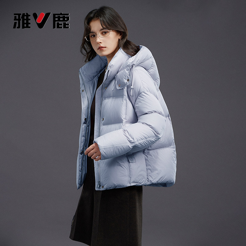 雅鹿时尚加厚保暖羽绒服女