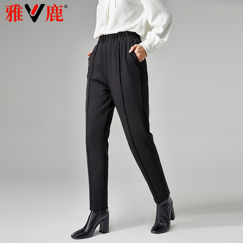 雅鹿羽绒裤女加厚妈妈装高腰时尚