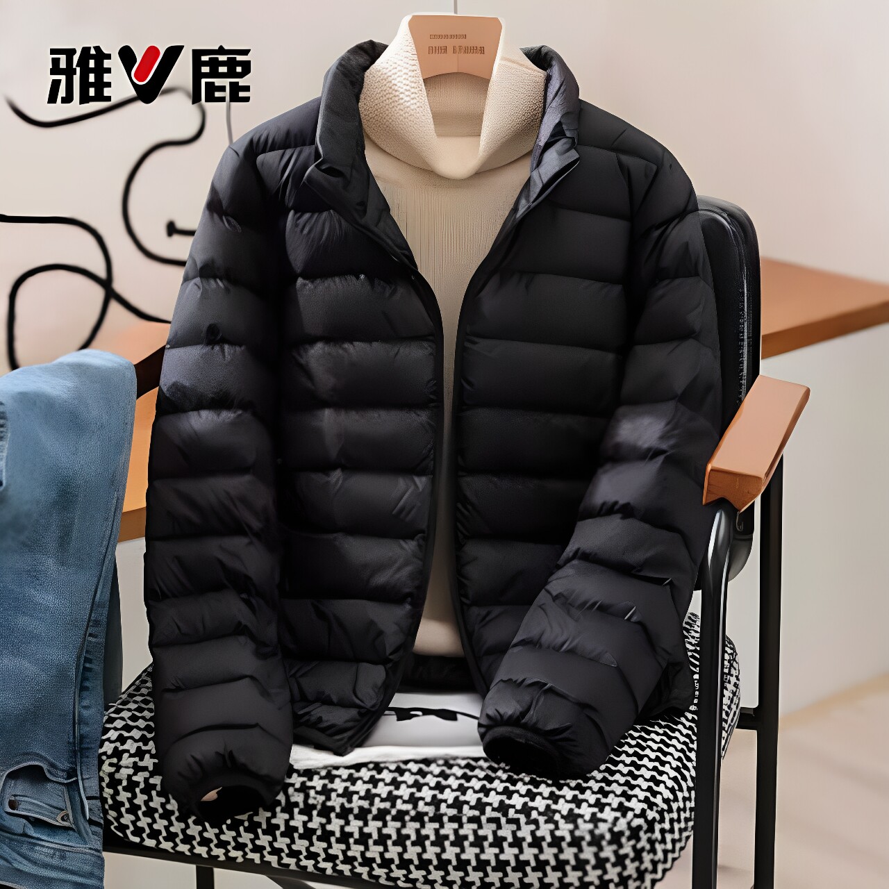 小个子短款轻薄羽绒服雅鹿